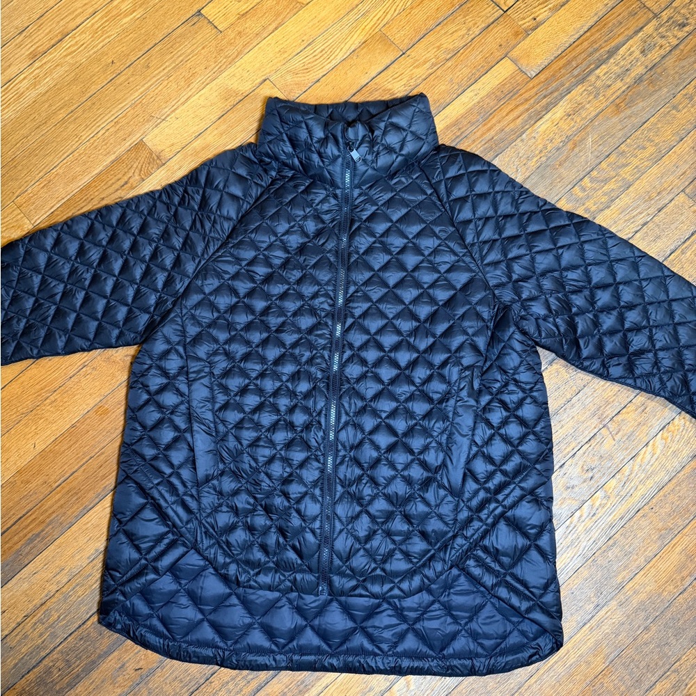 Athleta Black Quilted Puffer Jacket